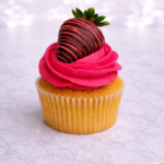 Cupcakes Personnalisés Avec Fraise Trempée Dans Le Chocolat